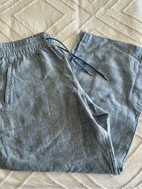 Athleta Chambray Linen Drawstring Pants